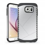 Wholesale Samsung Galaxy S6 Shield Hybrid Case (Silver)